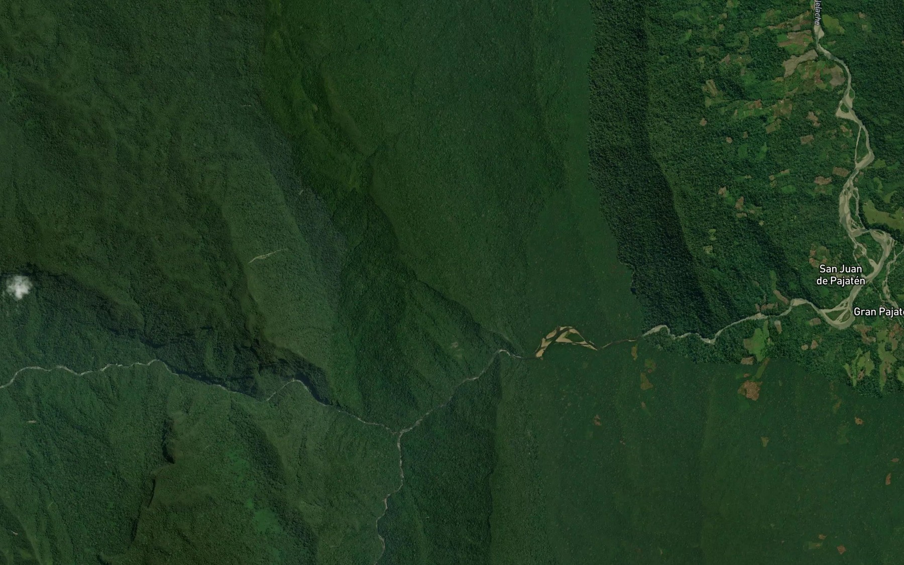 Satellite map of the Rio Pajaten