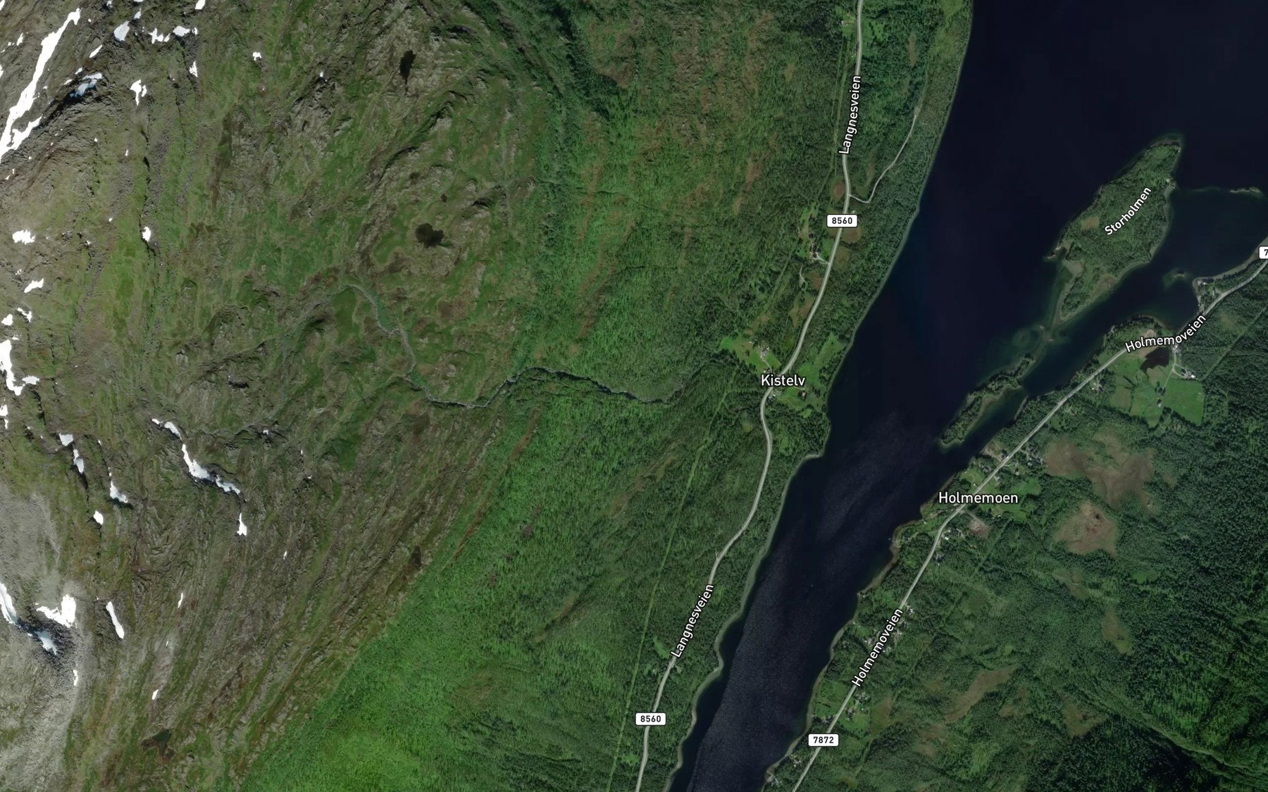 Satellite map of the Kistelva