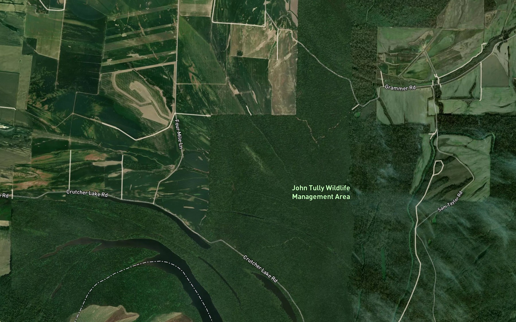 Satellite map of the Otter Pond