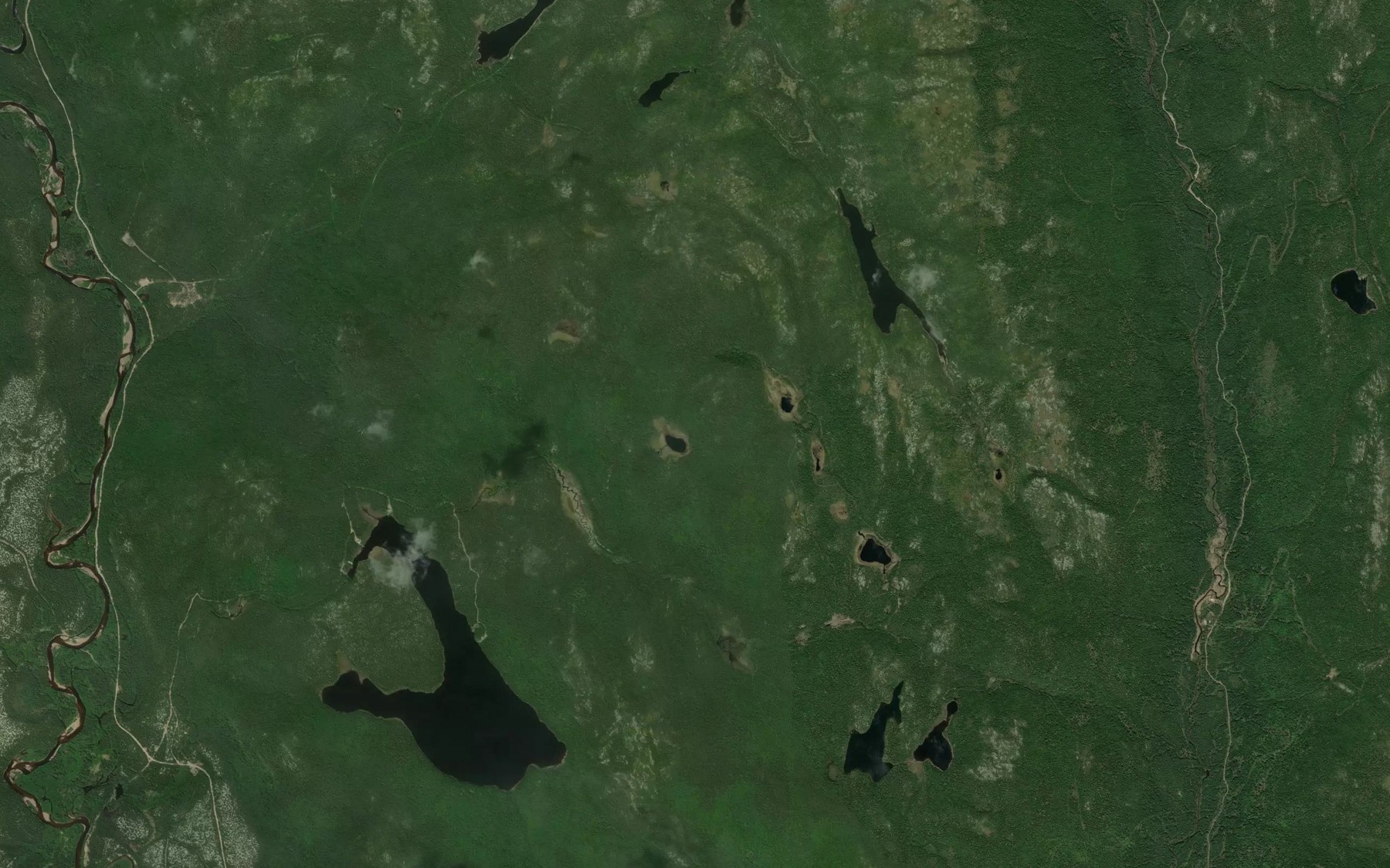 Satellite map of the Lac du Mors