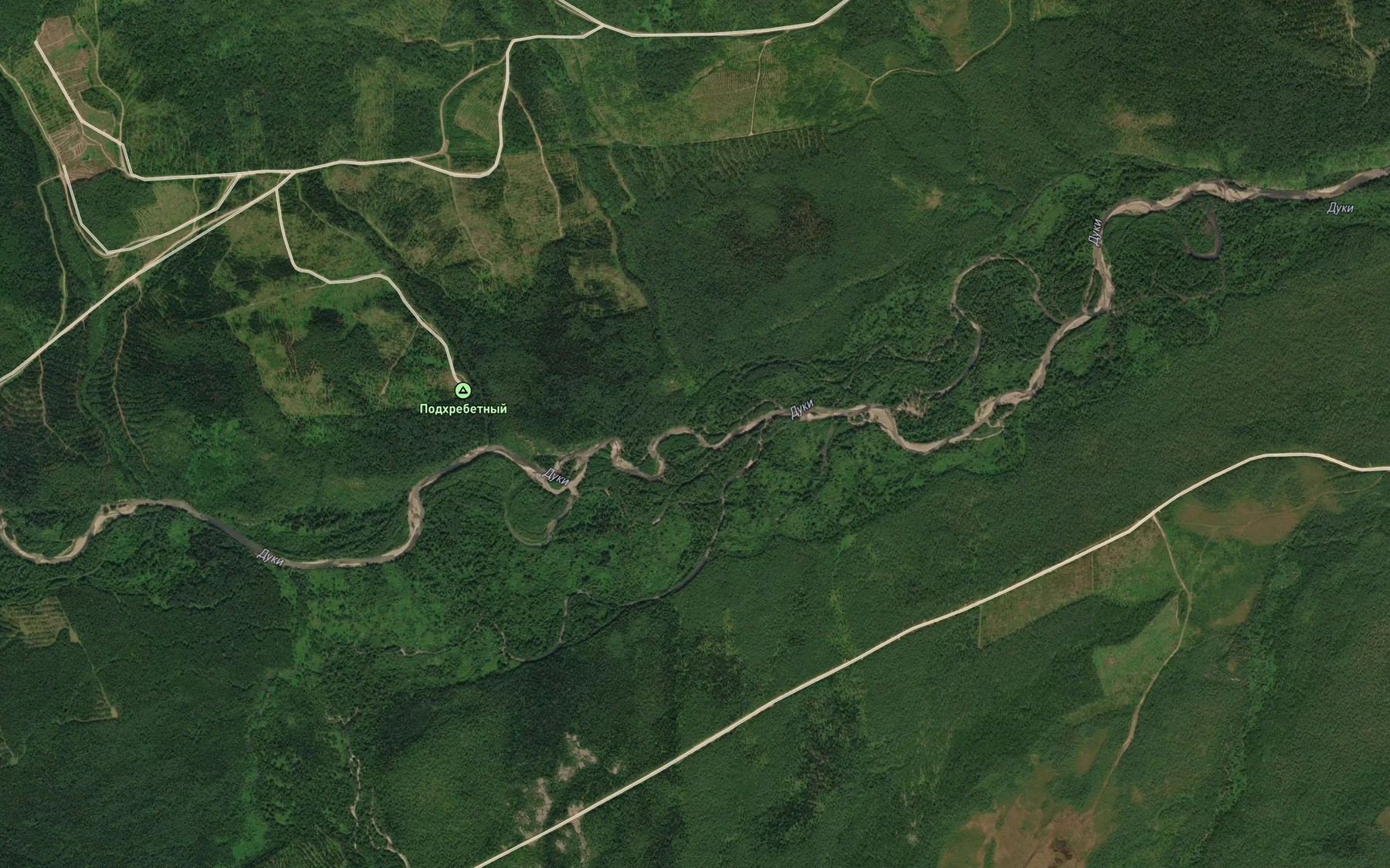 Satellite map of the Podkhrebetnyy