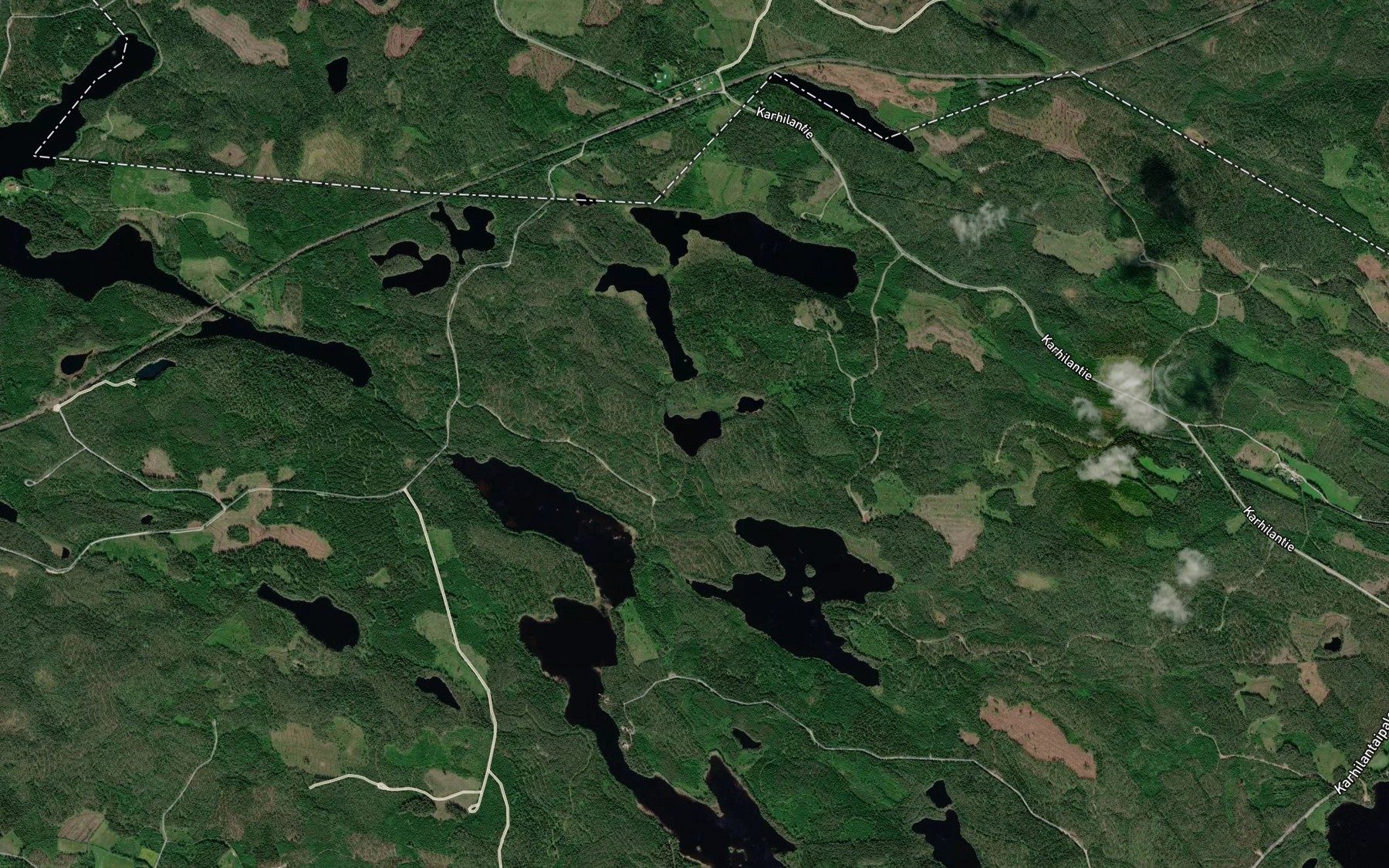Satellite map of the Halmelampi