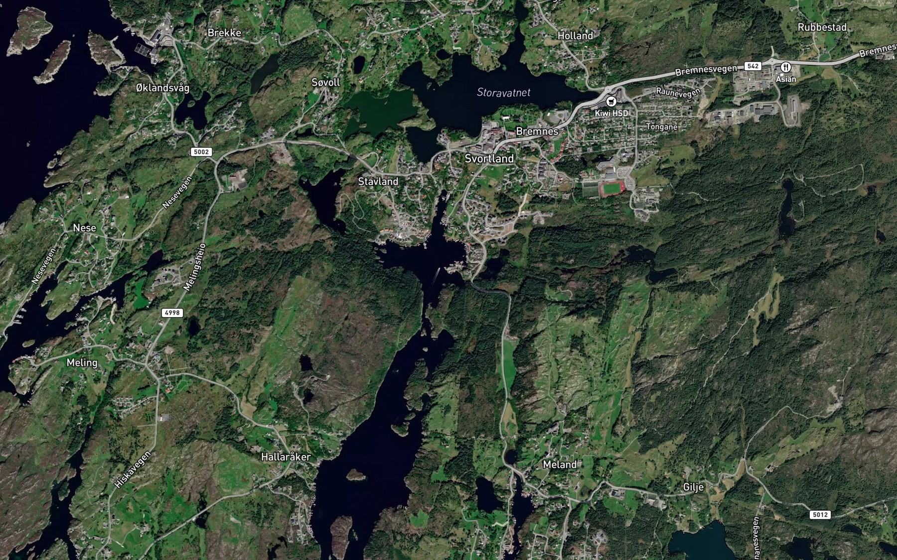 Satellite map of the Tverravika