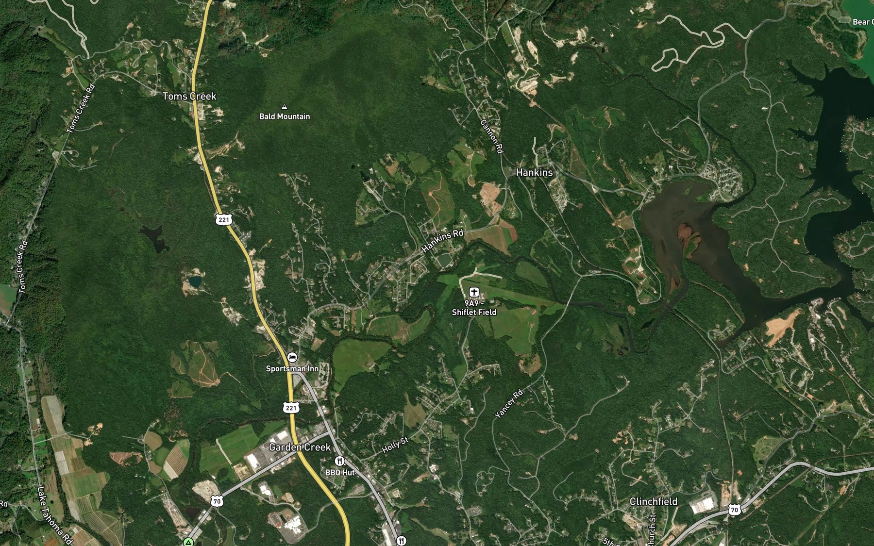 Satellite map of the Johns Creek