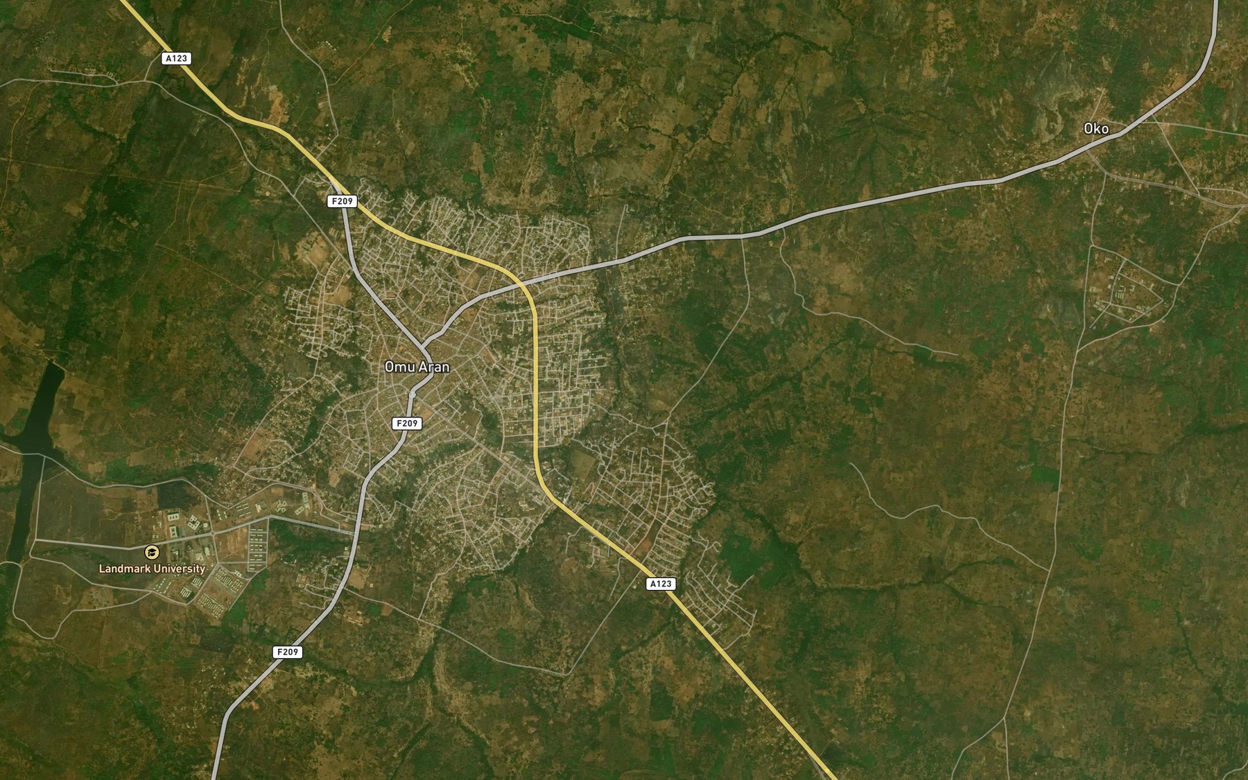 Satellite map of the RiverAgbo