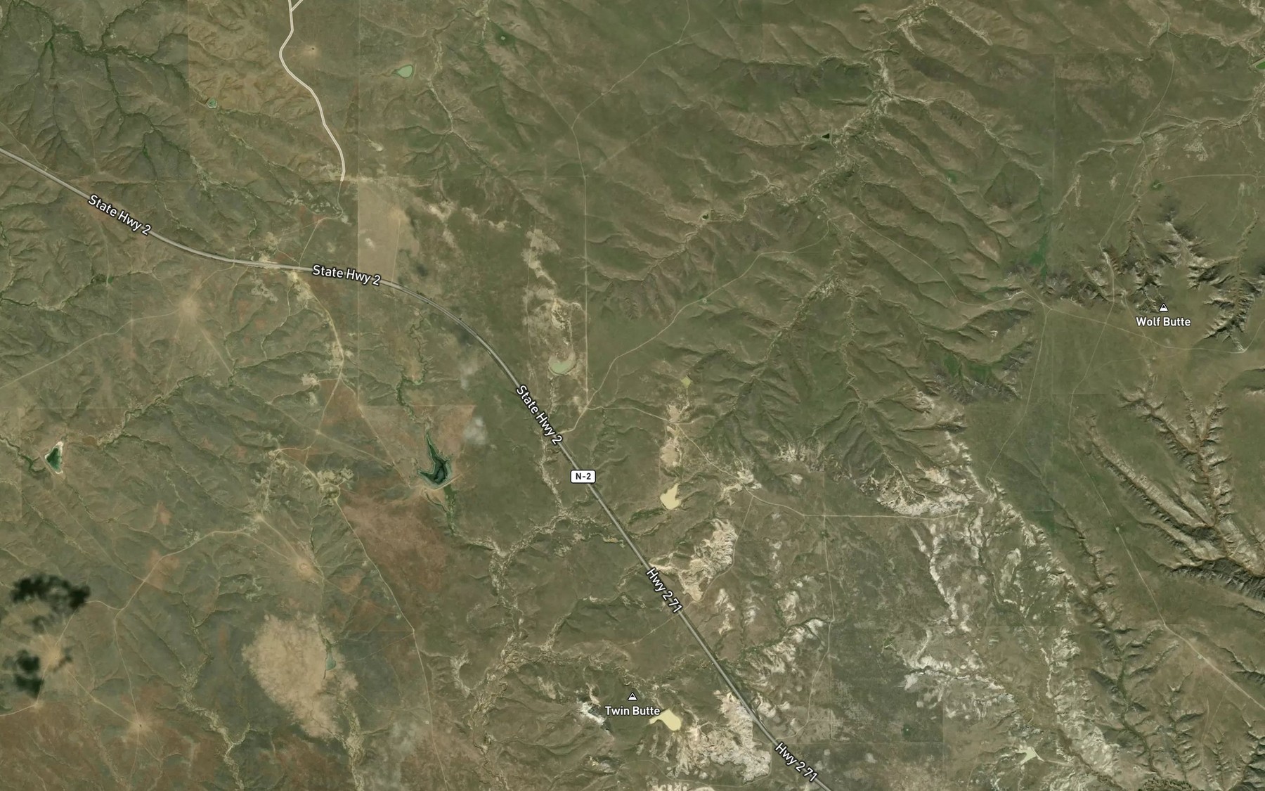 Satellite map of the Meng Reservoir