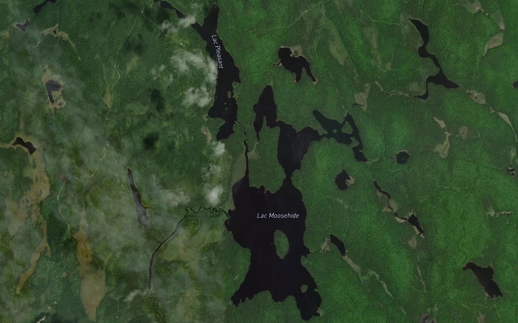 Satellite map of the Lac Moosehide