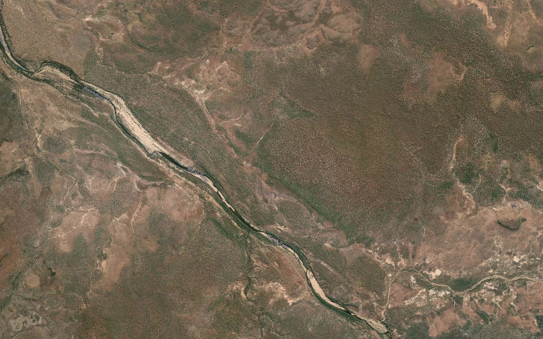 Satellite map of the Nundah Creek