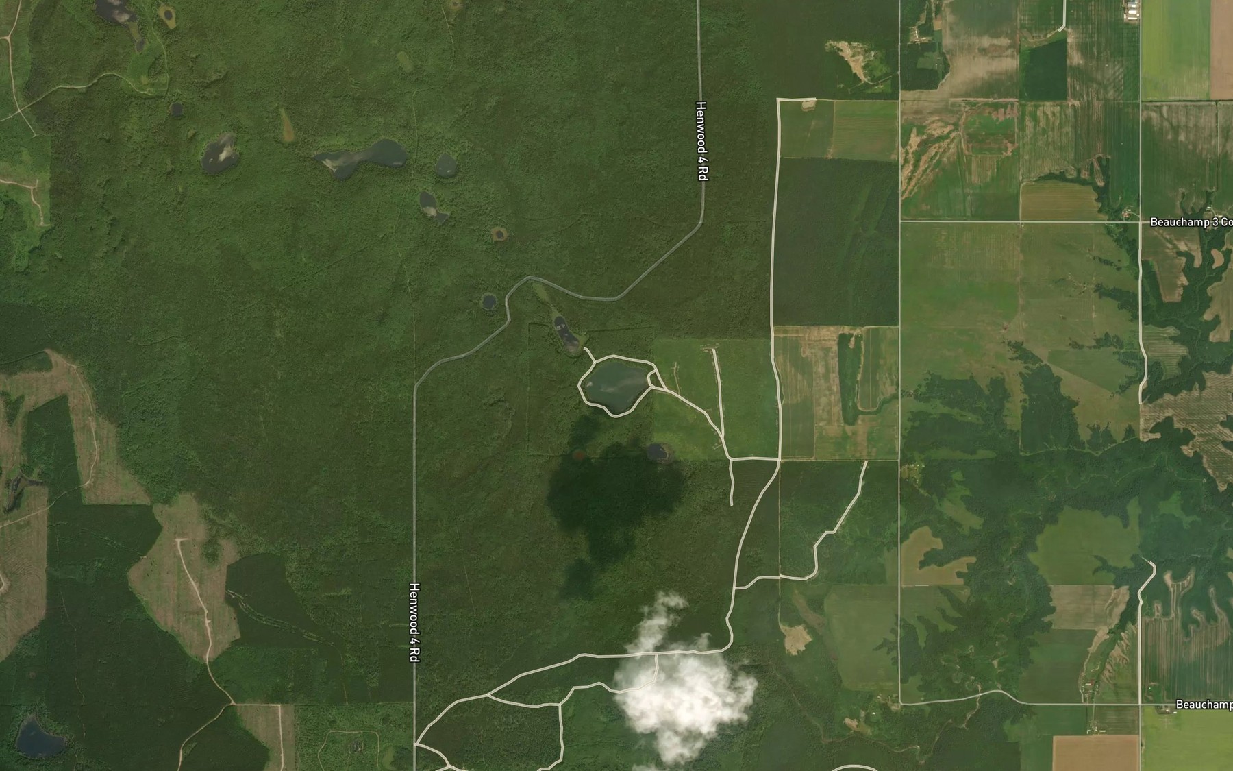 Satellite map of the Echo Lake