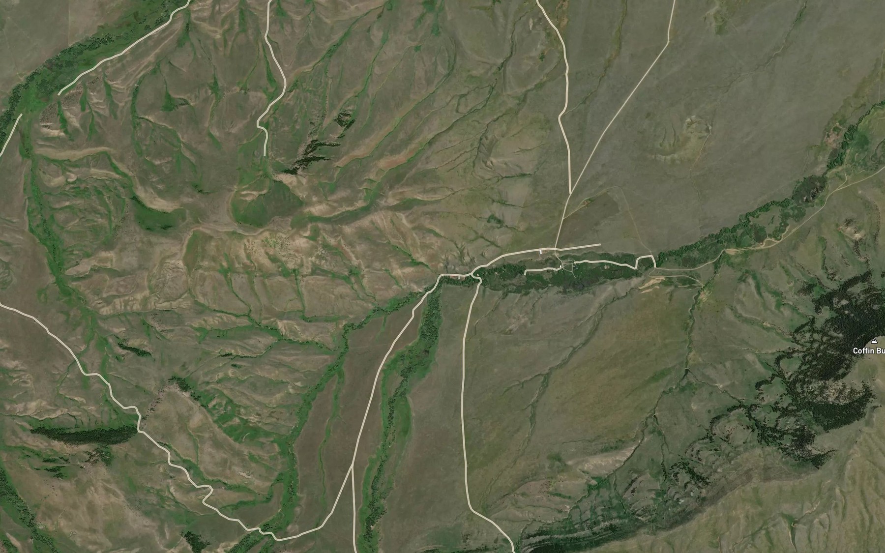 Satellite map of the West Fork Miller Creek