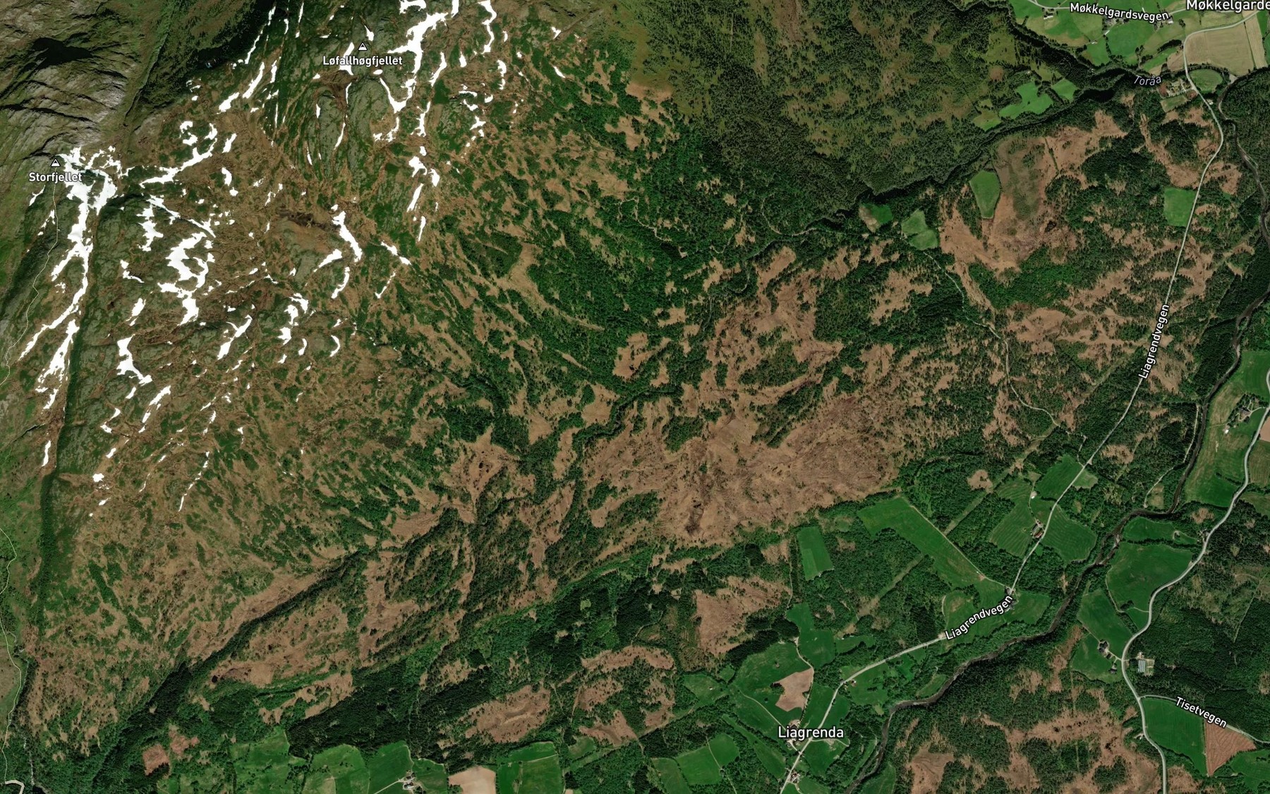 Satellite map of the Kvernaa