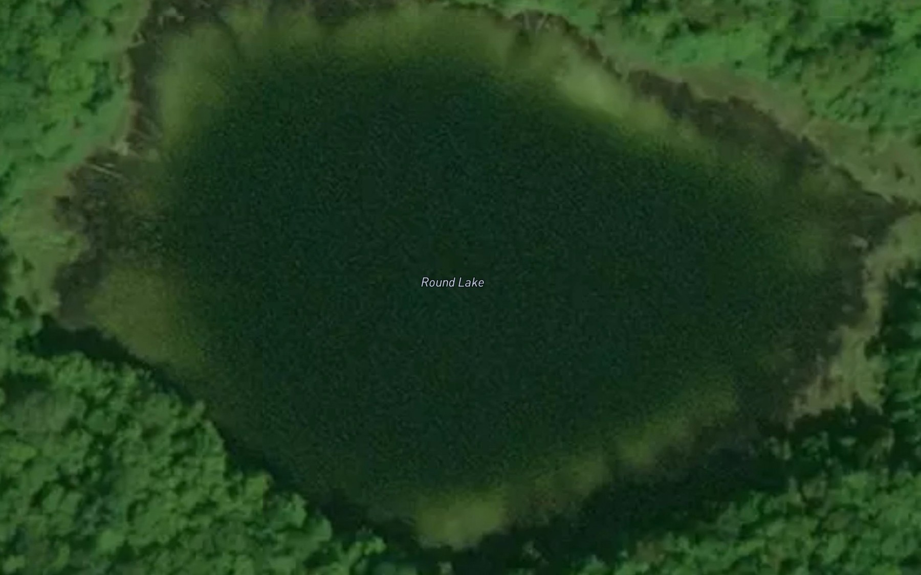 Satellite map of the Round Lake