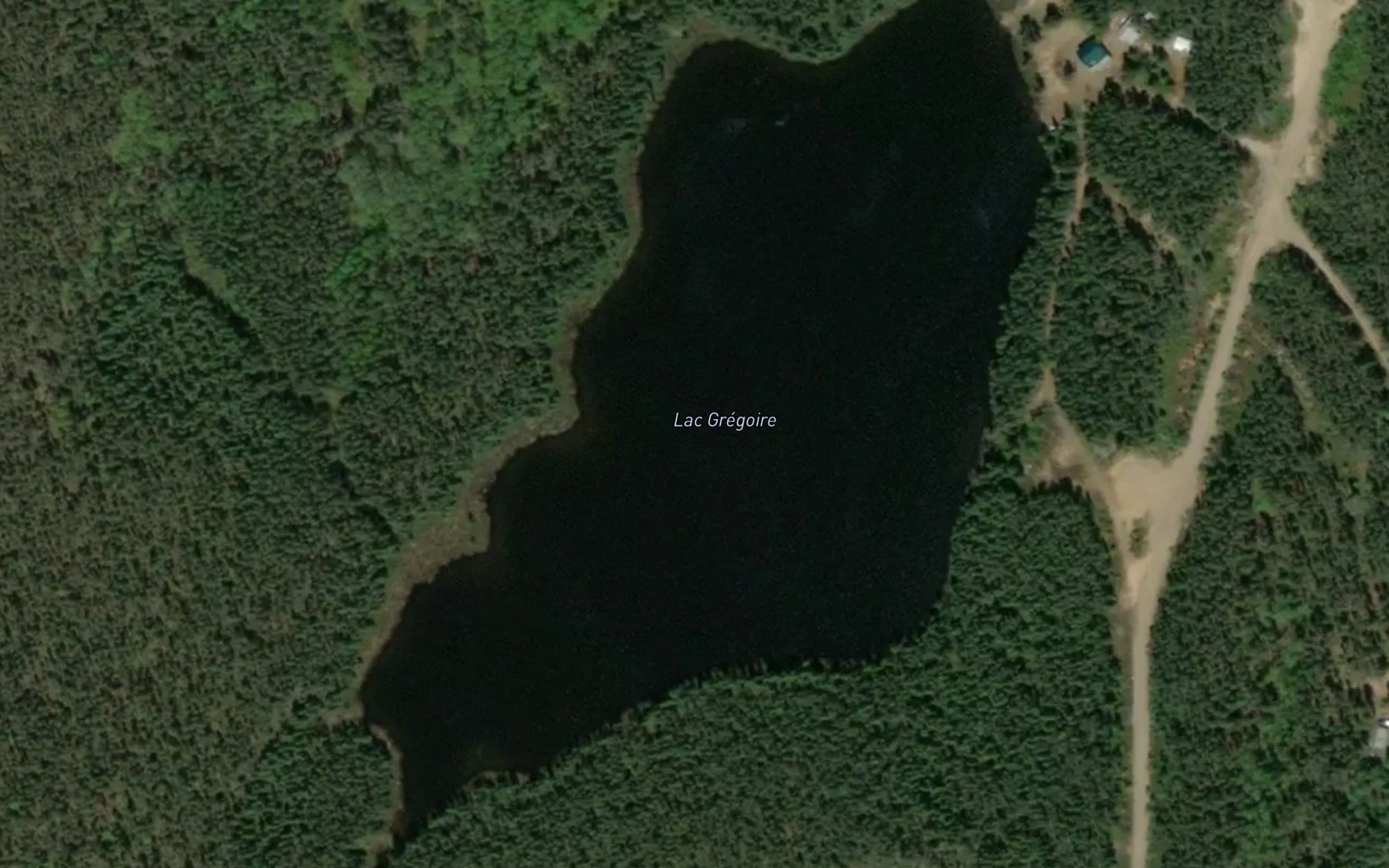 Satellite map of the Lac Gregoire