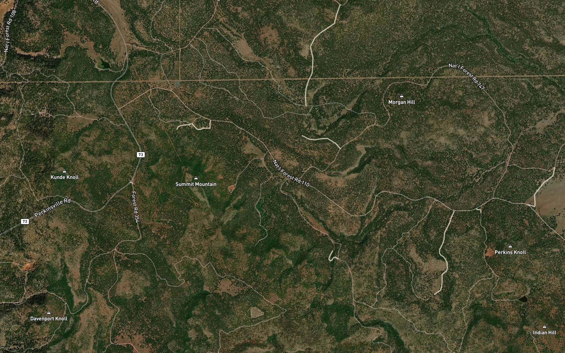 Satellite map of the McDougal Spring