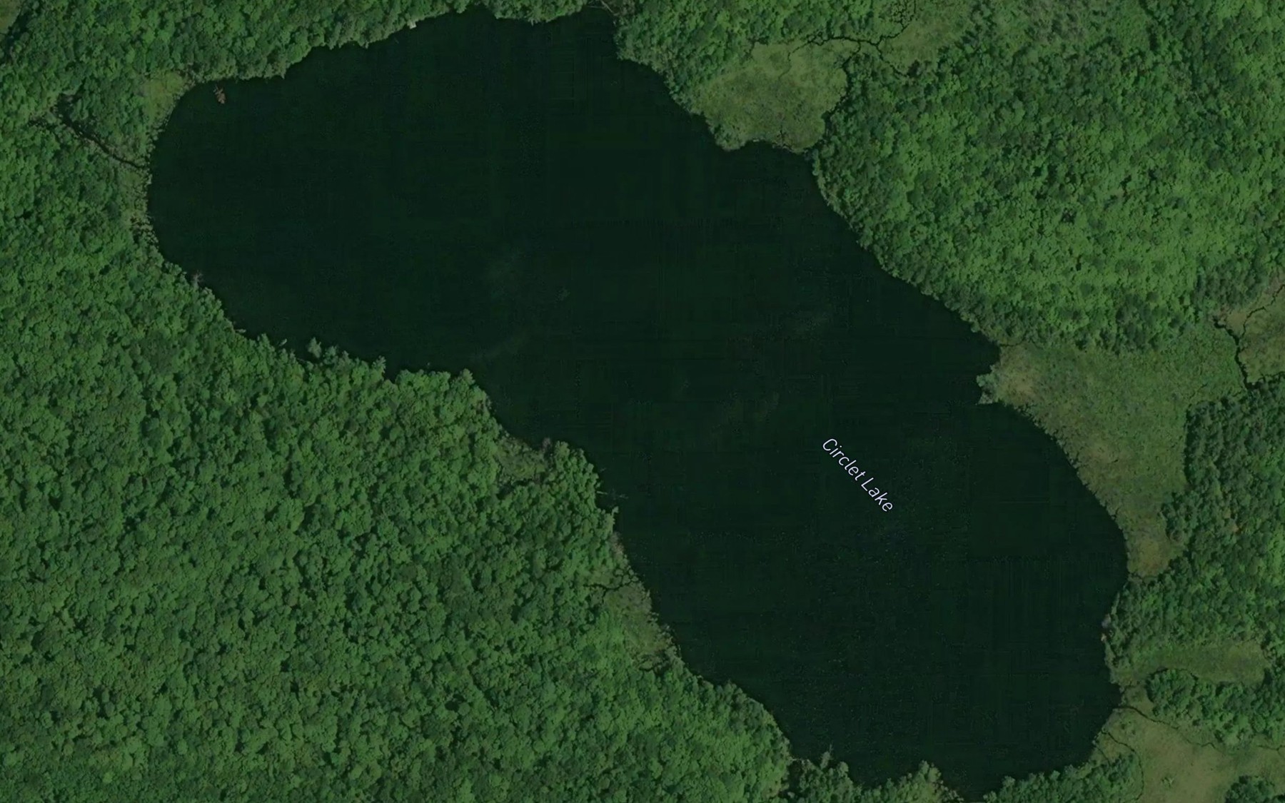 Satellite map of the Circlet Lake