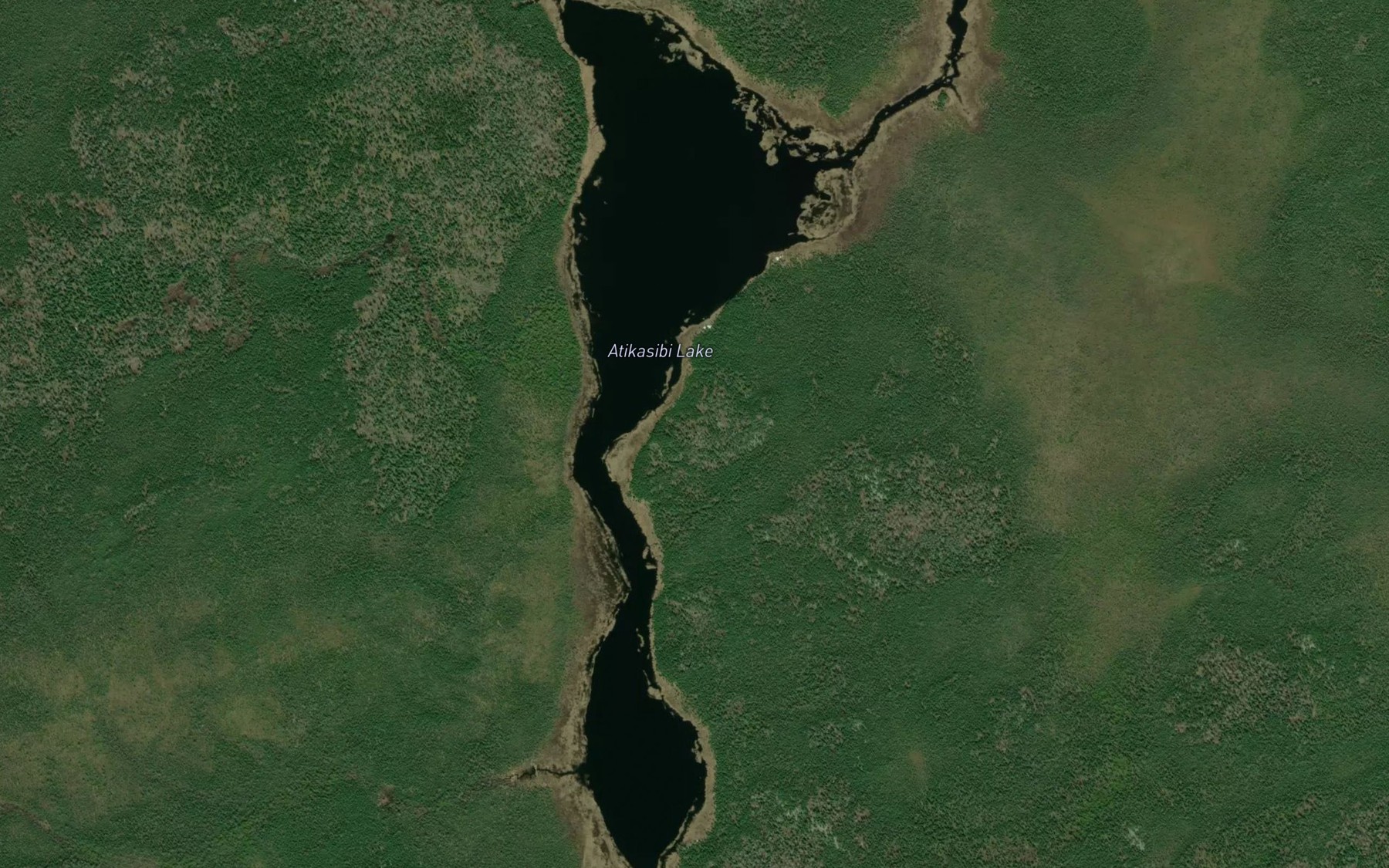 Satellite map of the Atikasibi Lake
