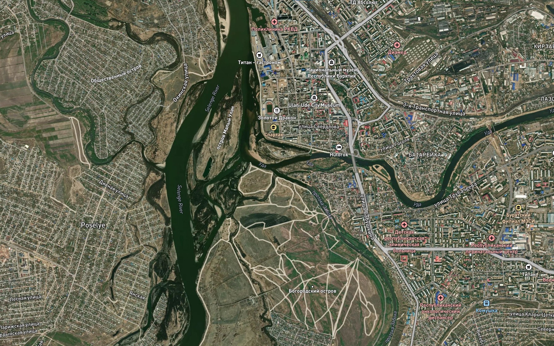 Satellite map of the Protoka Zaboka