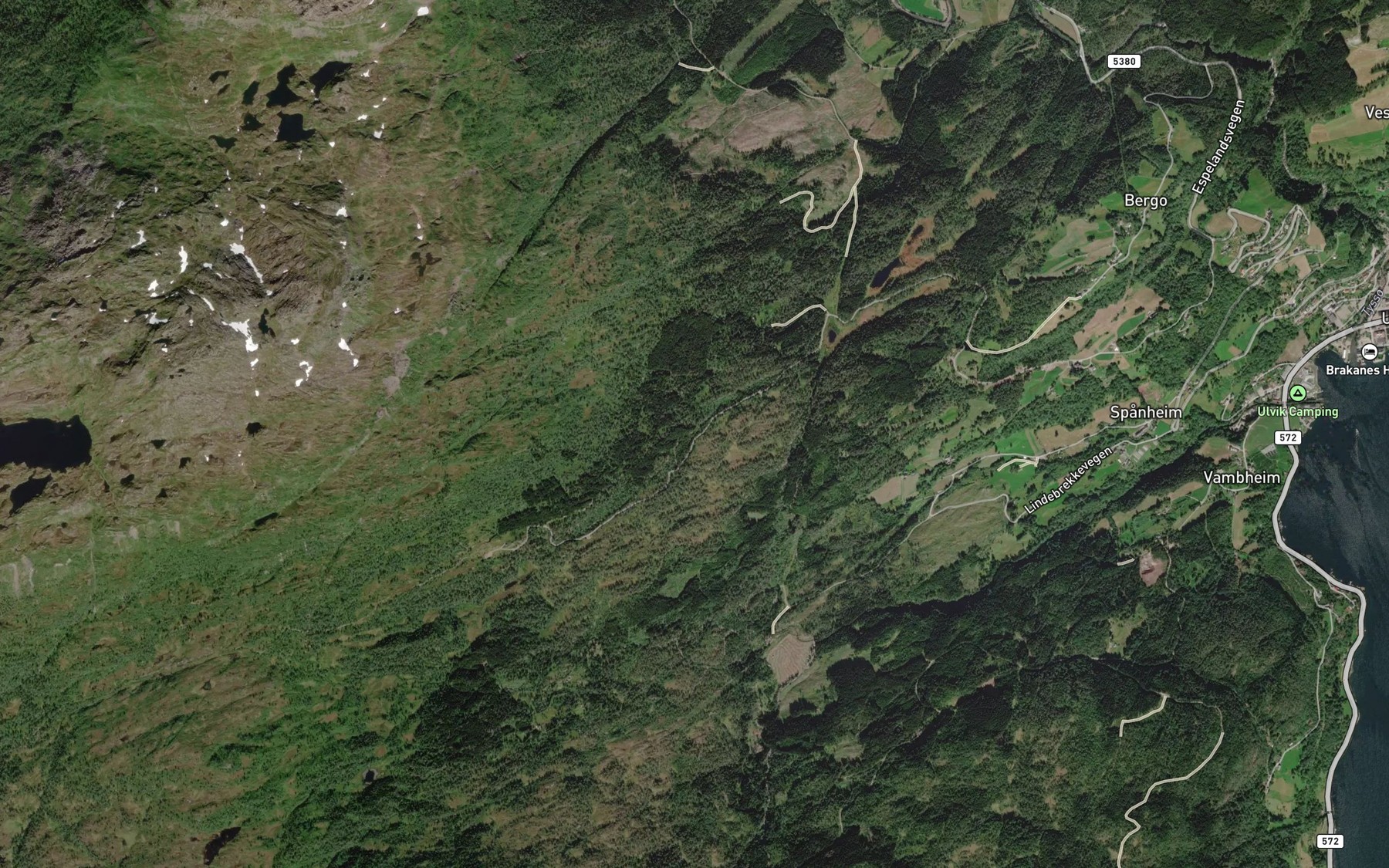 Satellite map of the Skitnasetbekkjen