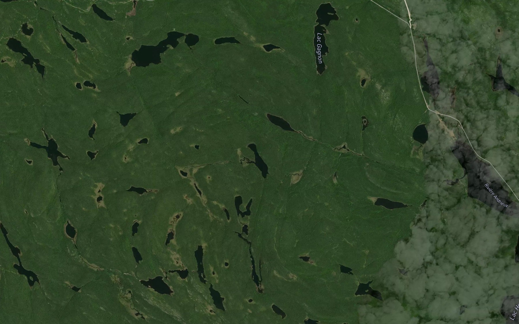 Satellite map of the Lac Marmen