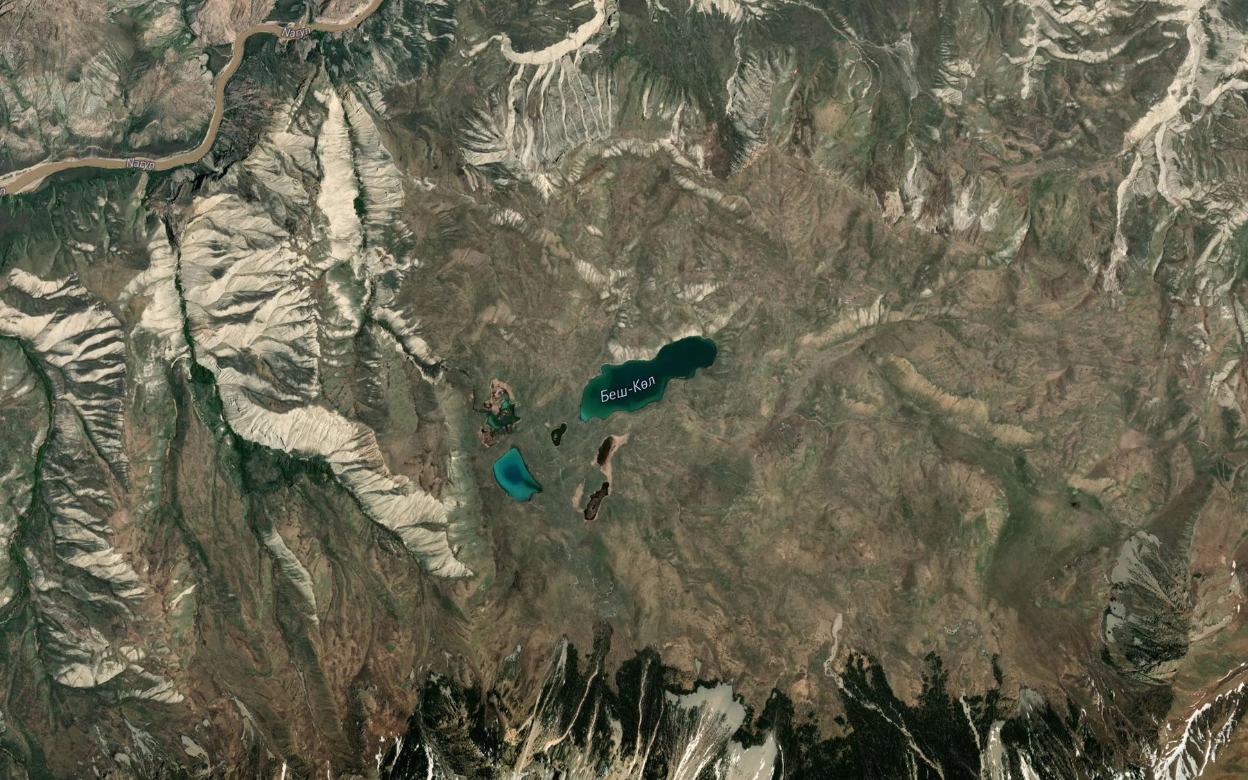 Satellite map of the Ozero Beshkel'