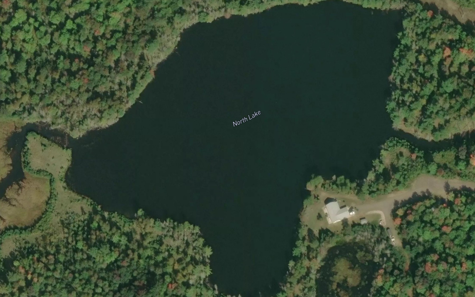Satellite map of the North Lake