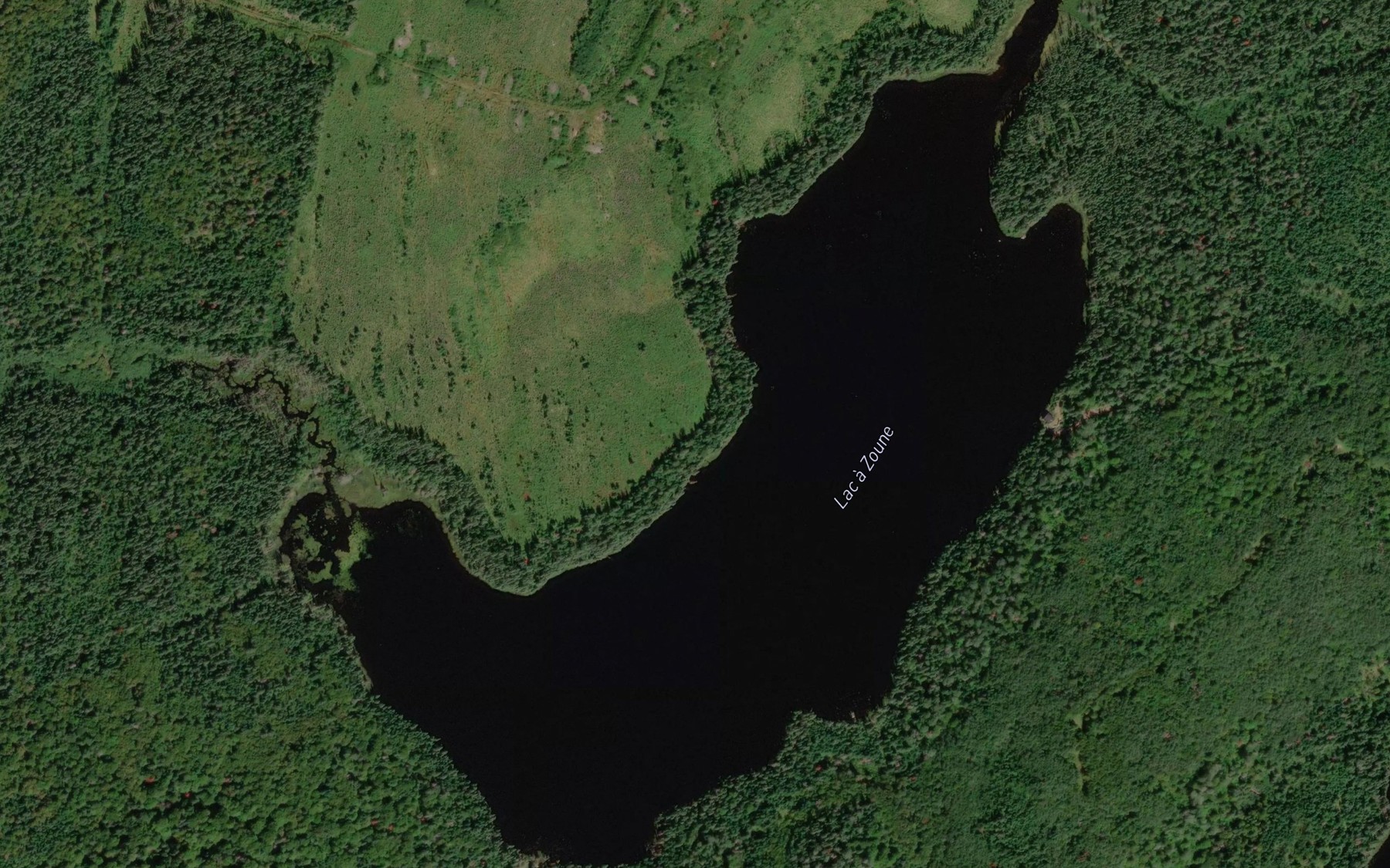 Satellite map of the Lac a Zoune