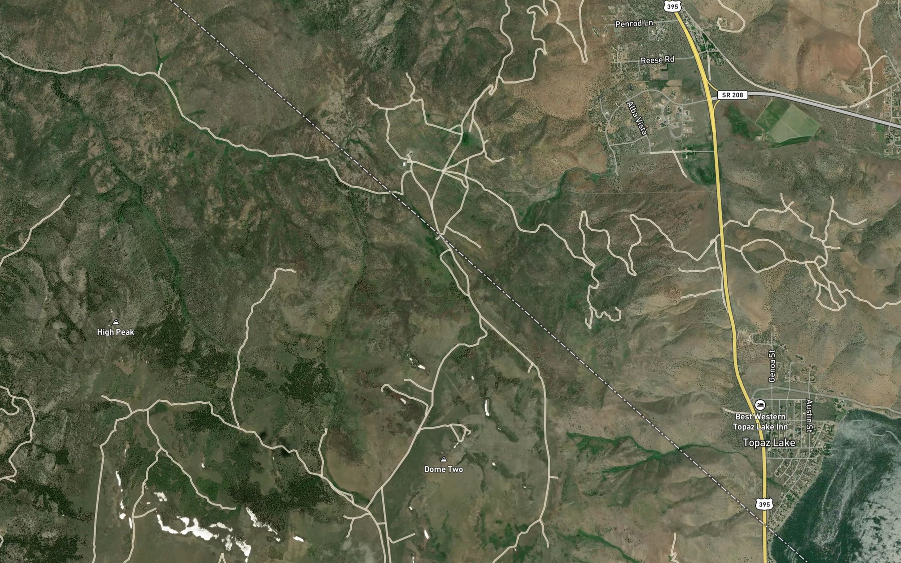 Satellite map of the Indian Spring