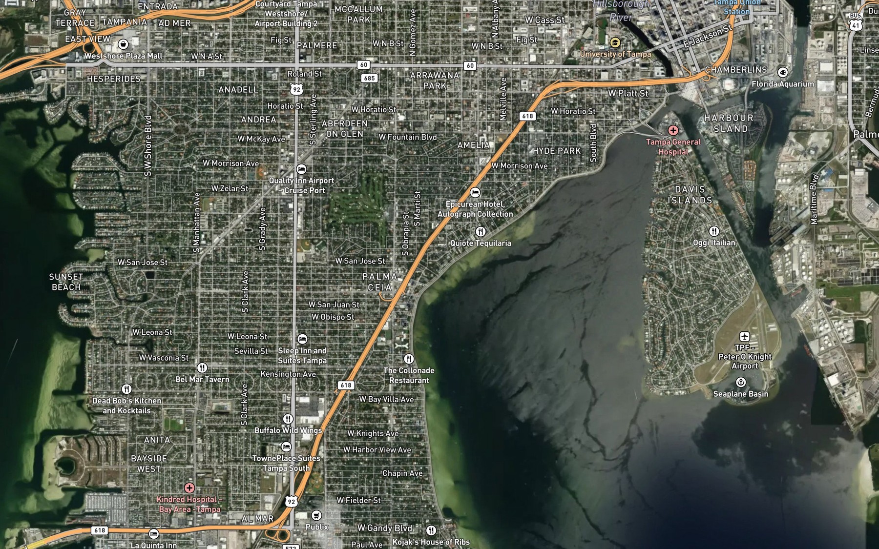 Satellite map of the Palma Ceia Spring