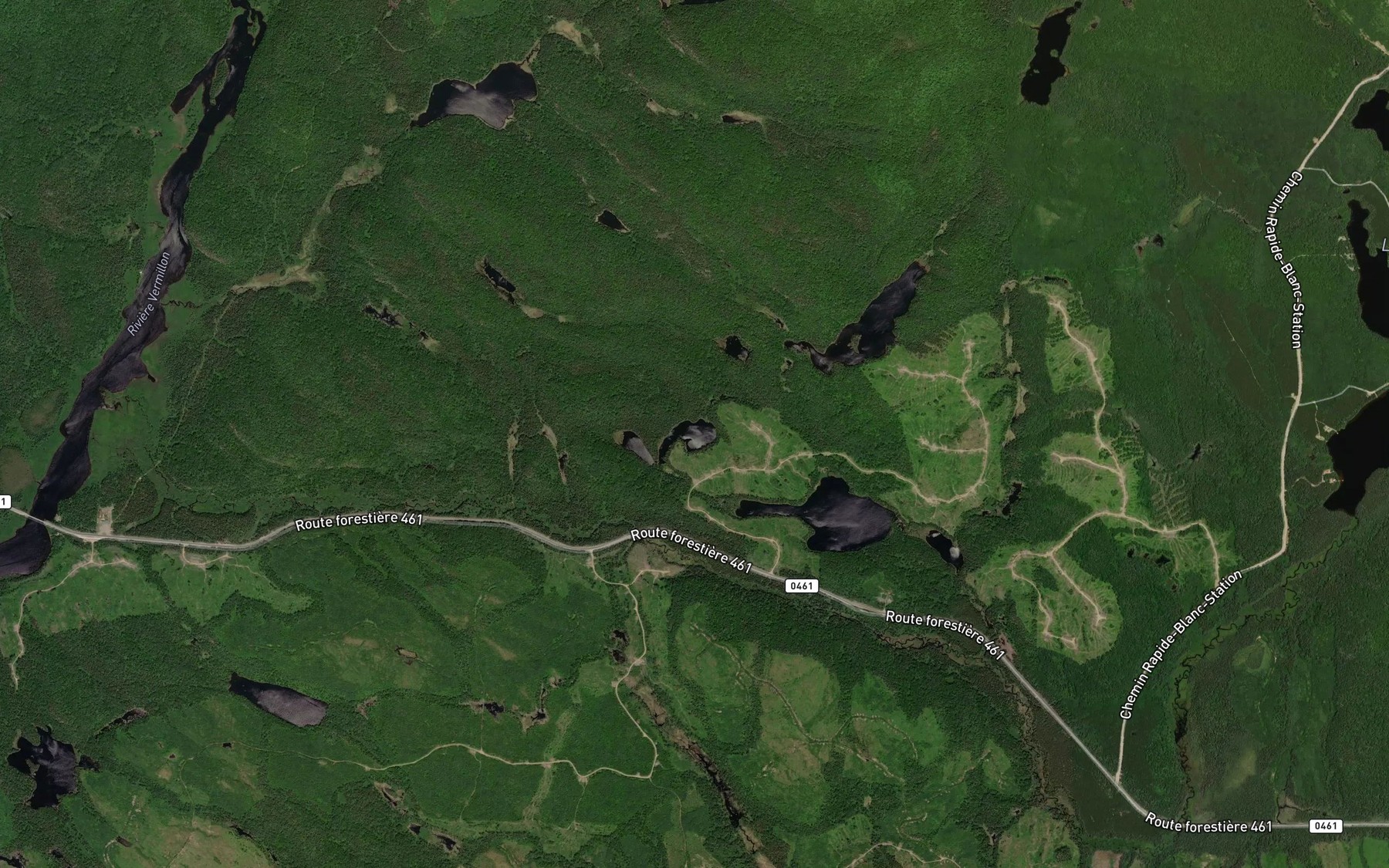 Satellite map of the Lac Roberge