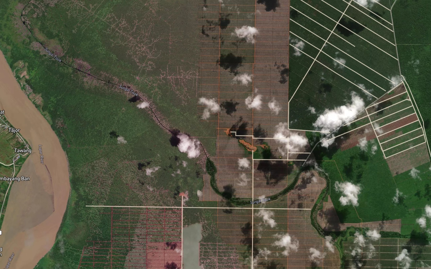 Satellite map of the Lubok Empergam