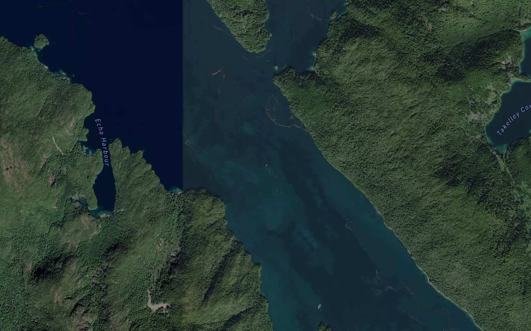 Satellite map of the Shuttle Reef