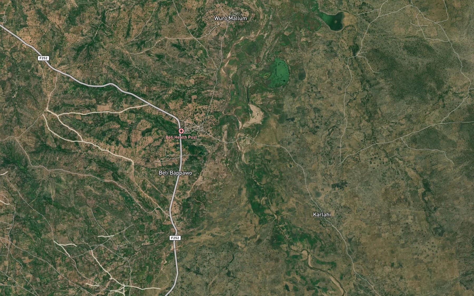 Satellite map of the Mayo Mbamoi