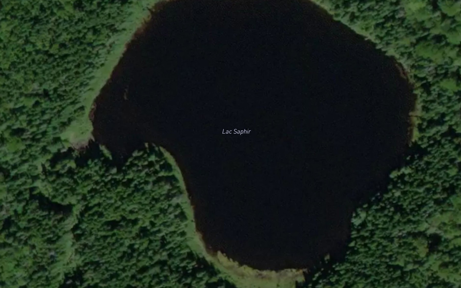 Satellite map of the Lac Saphir