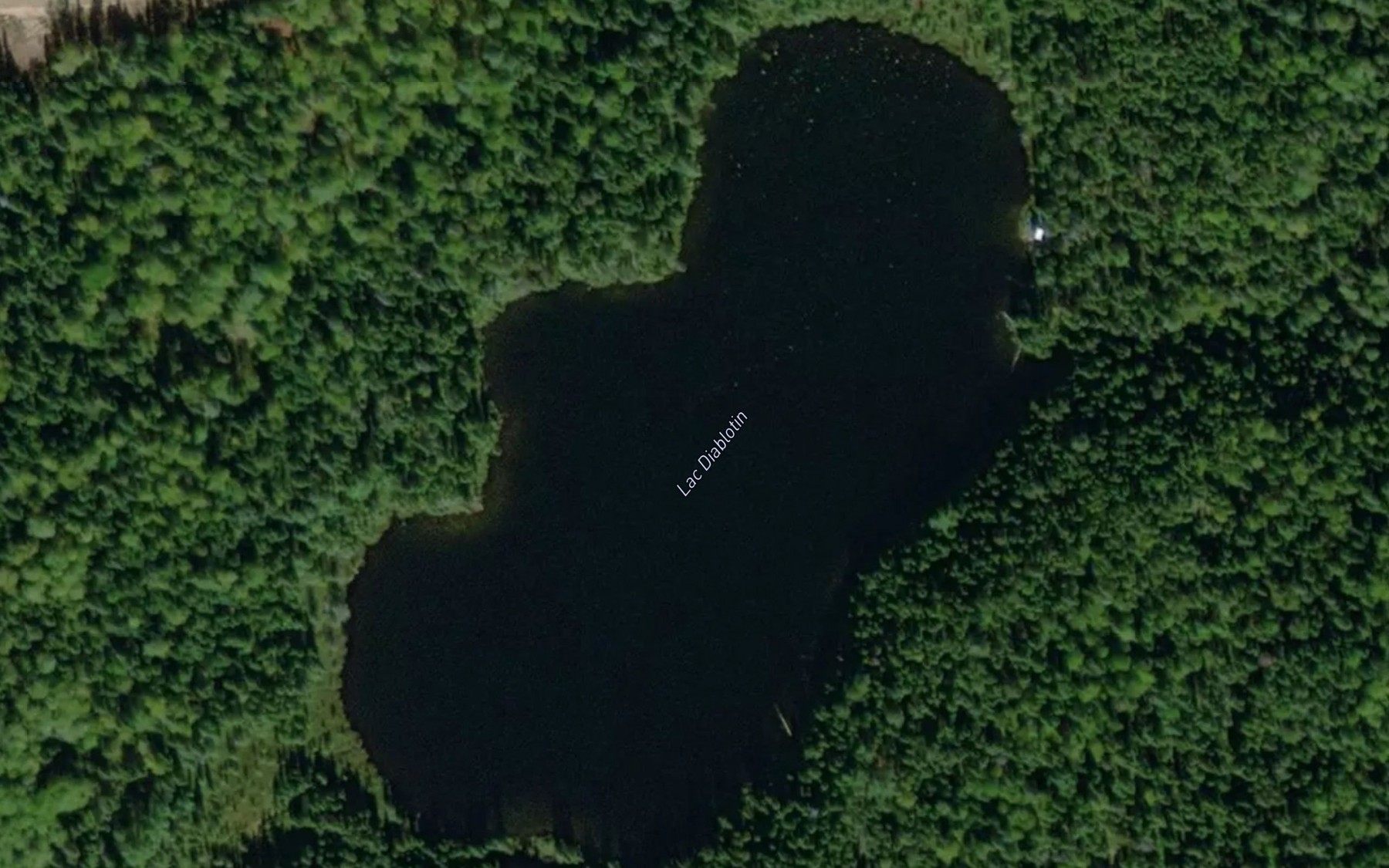 Satellite map of the Lac Diablotin