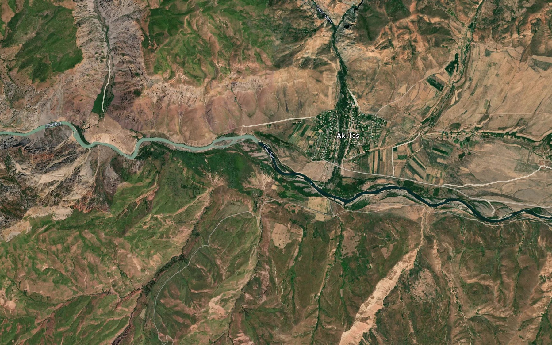 Satellite map of the Ak-Tash-Say
