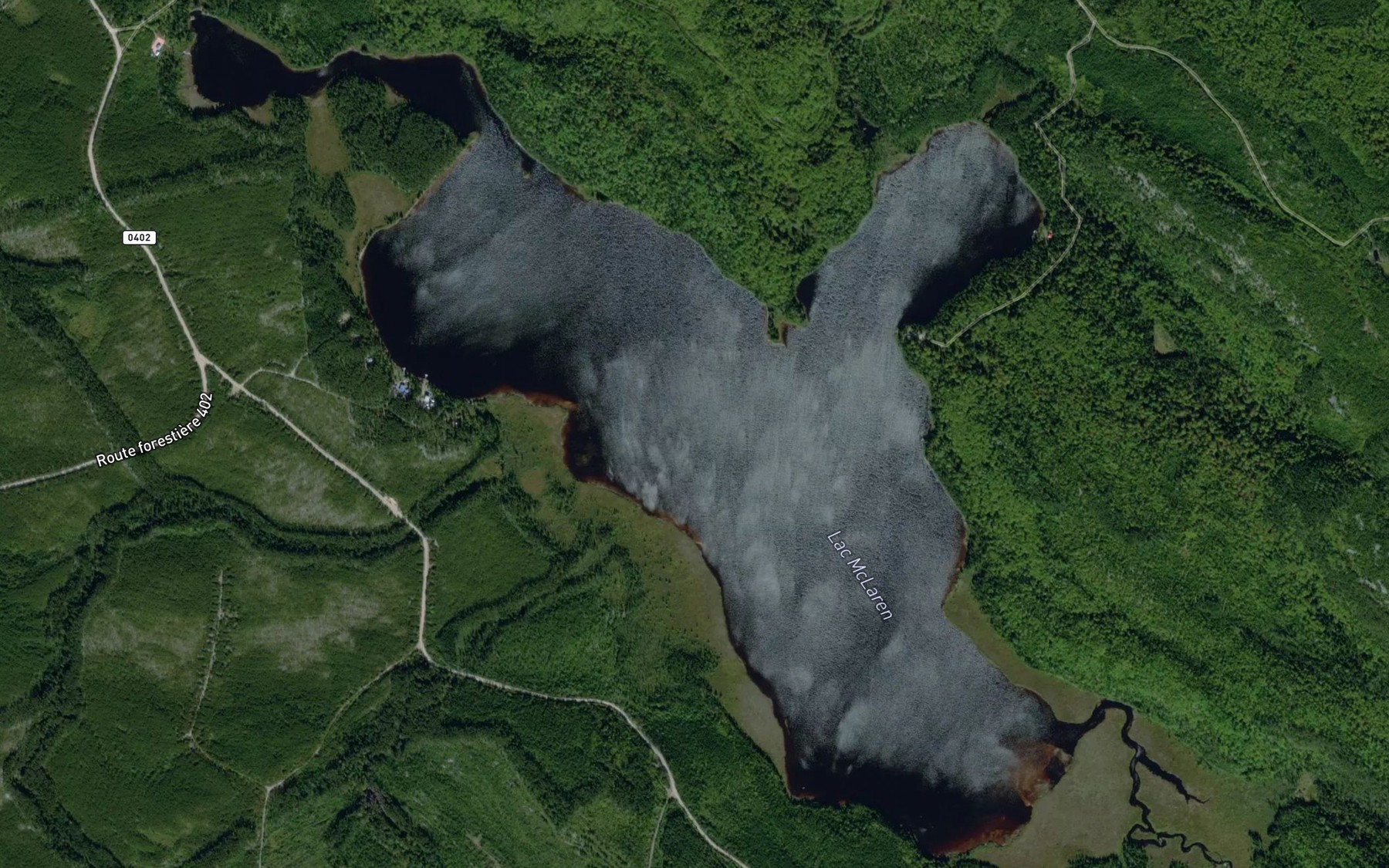 Satellite map of the Lac McLaren