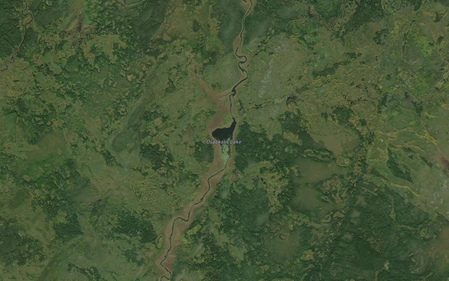 Satellite map of the Osaokass Lake