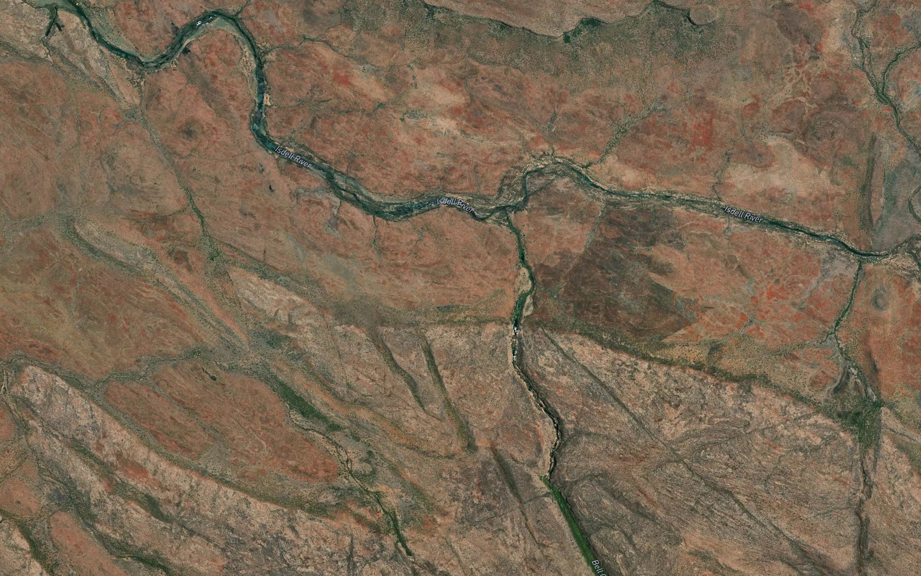 Satellite map of the Bell Creek