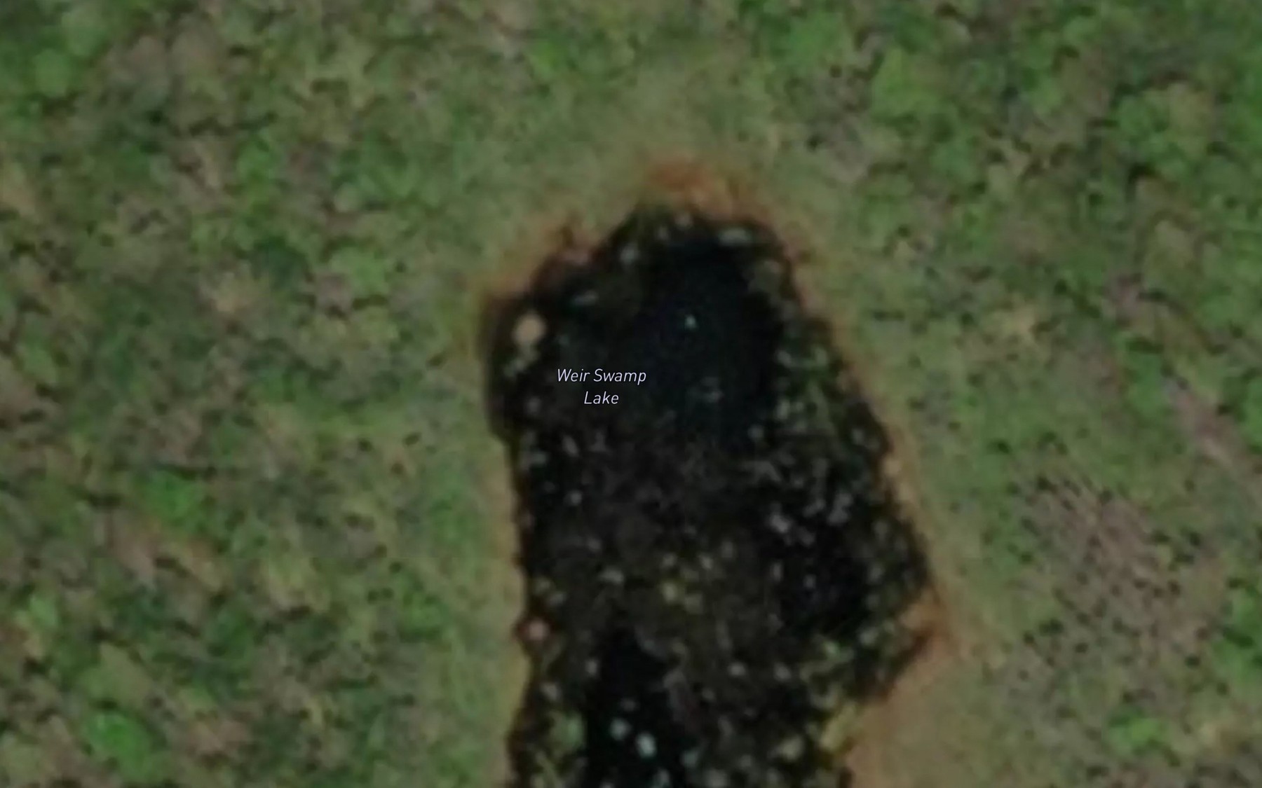 Satellite map of the Weir Swamp Lake
