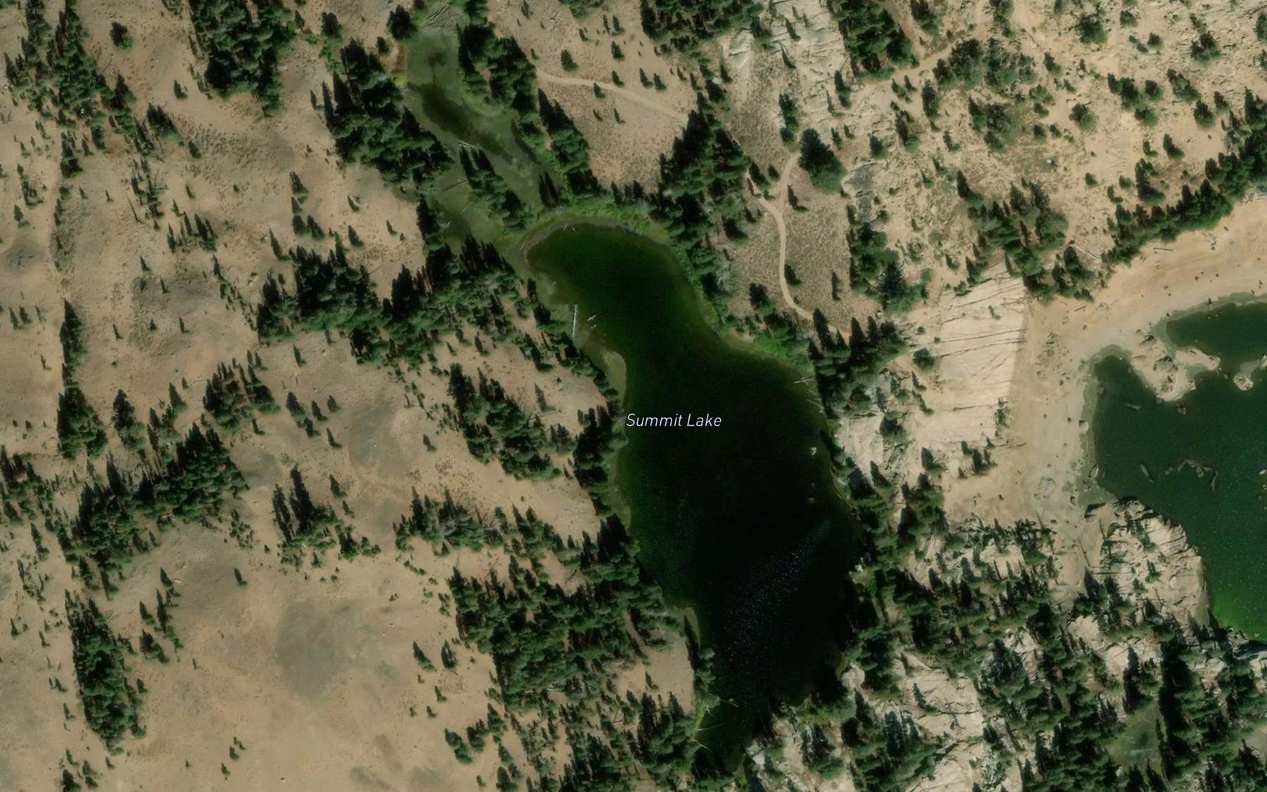 Satellite map of the Summit Lake