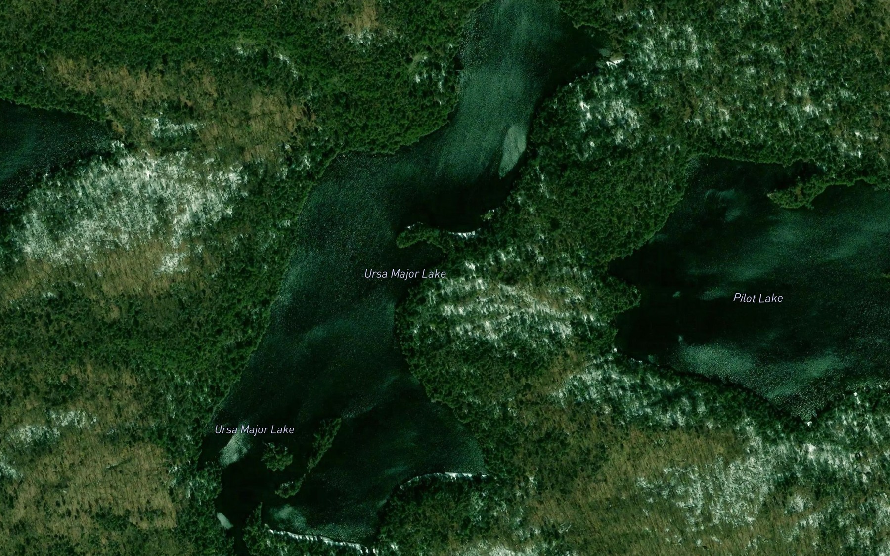 Satellite map of the Ursa Major Lake
