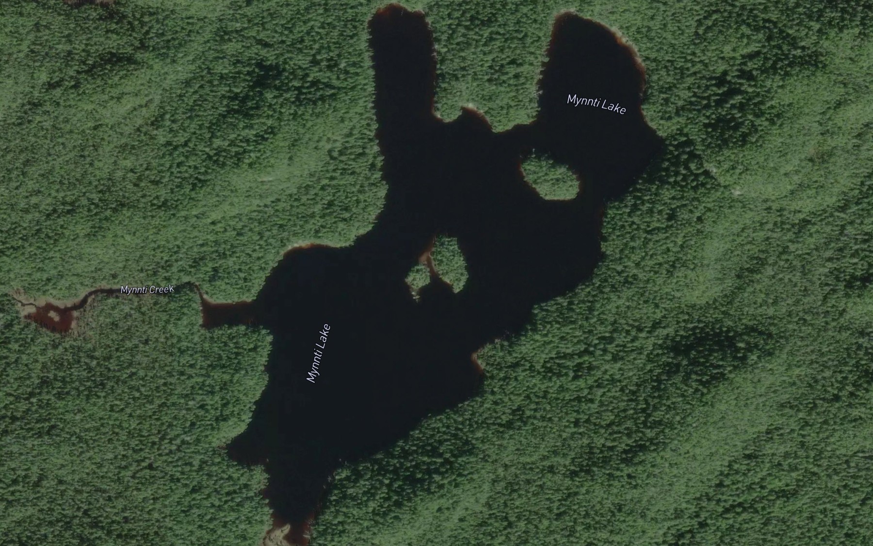 Satellite map of the Mynnti Lake