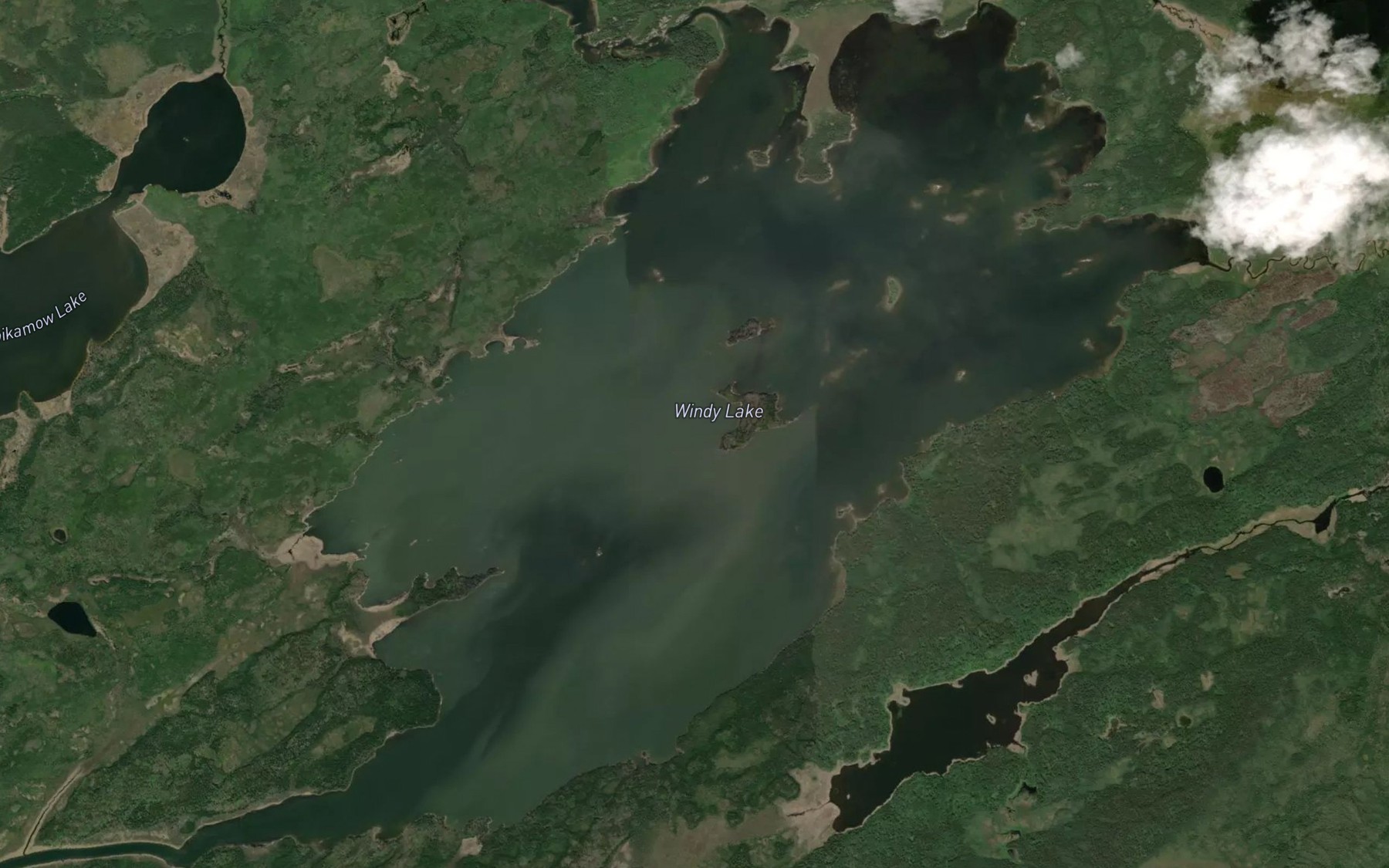 Satellite map of the Windy Lake