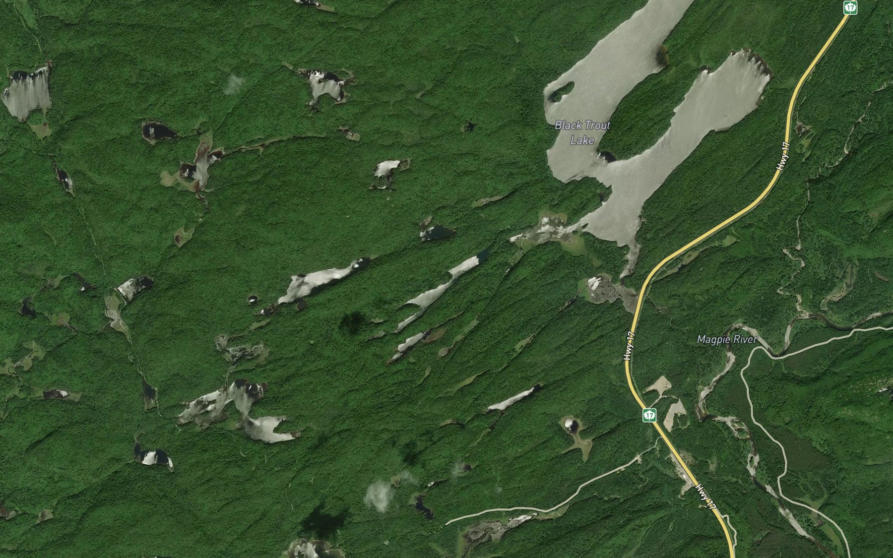 Satellite map of the Nancy Lake