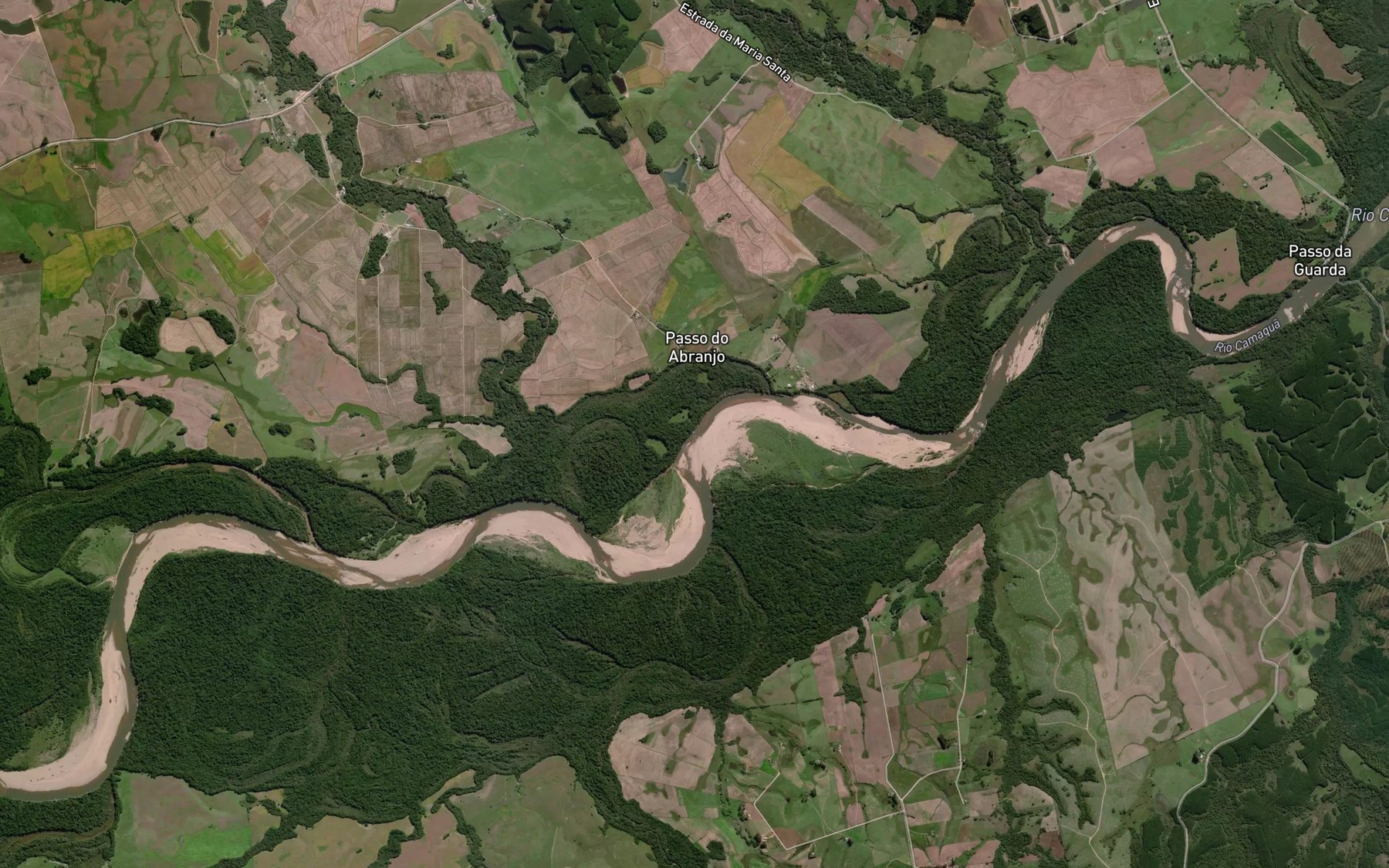 Satellite map of the Arroio Abranjo