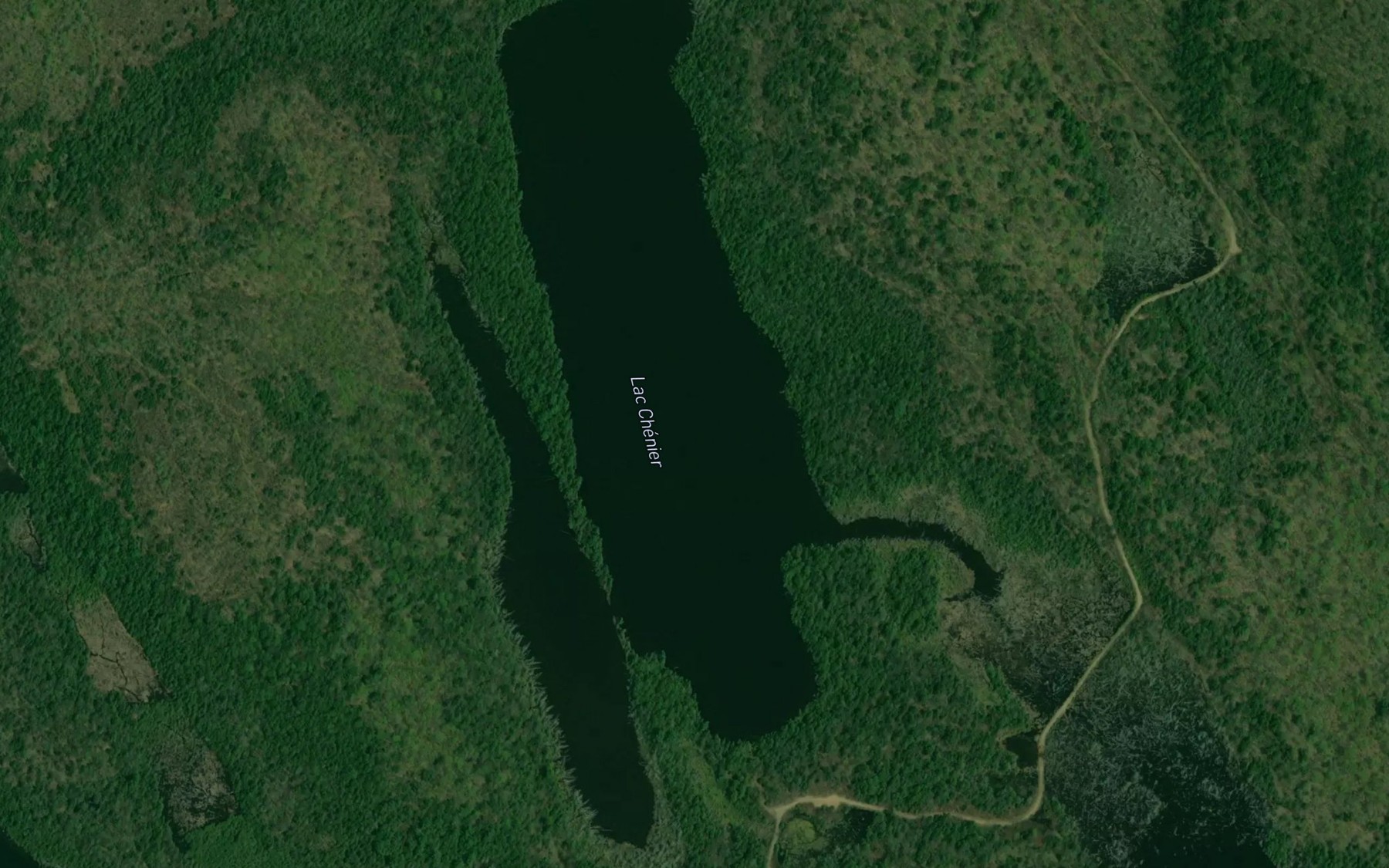 Satellite map of the Lac Chenier
