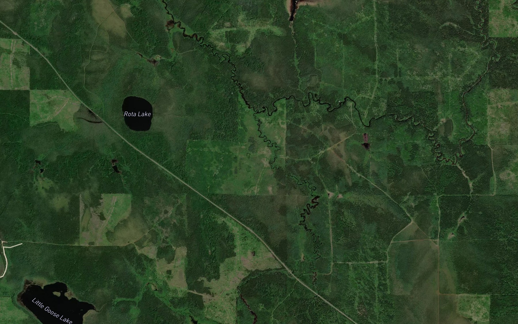 Satellite map of the Little Goose Creek