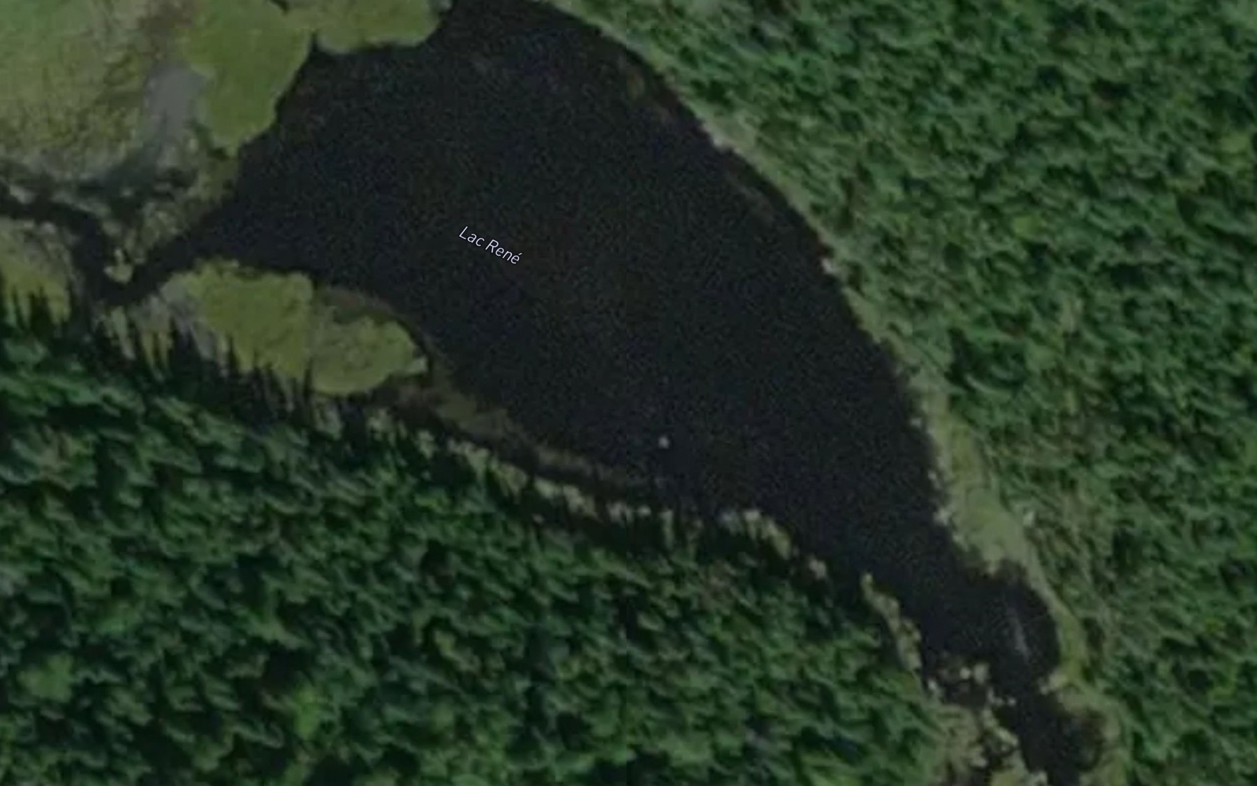 Satellite map of the Lac Rene