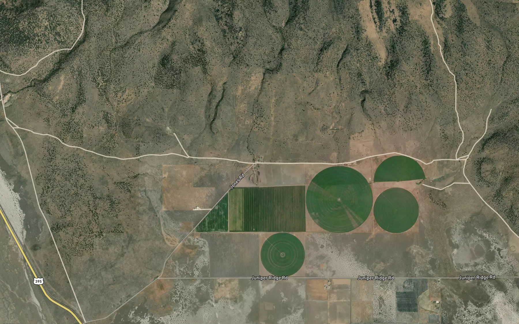 Satellite map of the Kilby Creek
