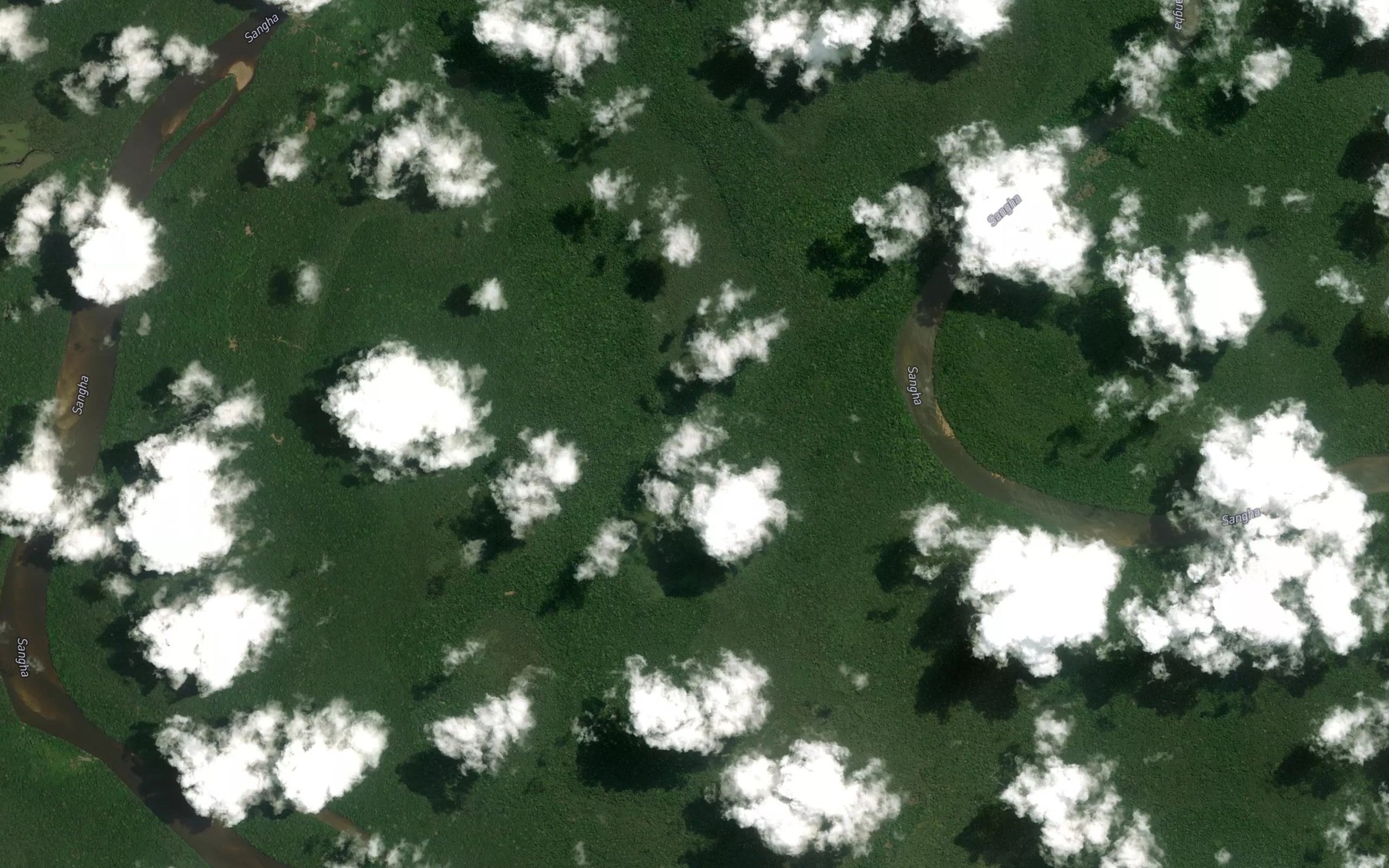 Satellite map of the Bomile